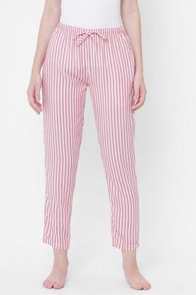 striped women's lounge pants - pink