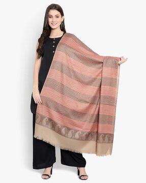 striped woolen shawl