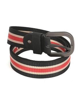 striped woven belt