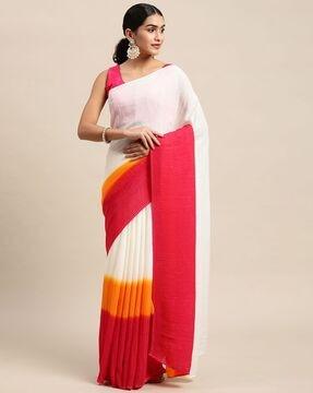 striped woven saree