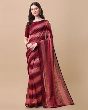 striped woven saree