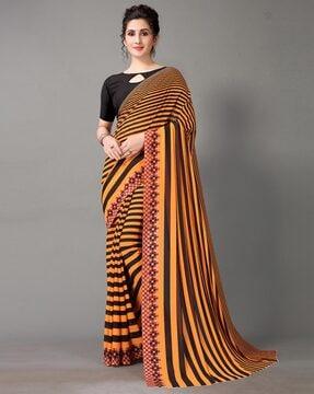 striped woven saree