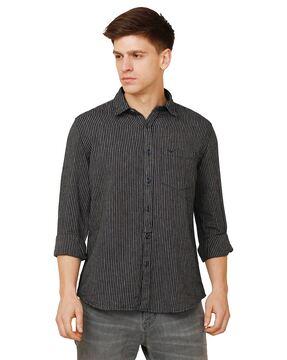 stripef tailored fit shirt