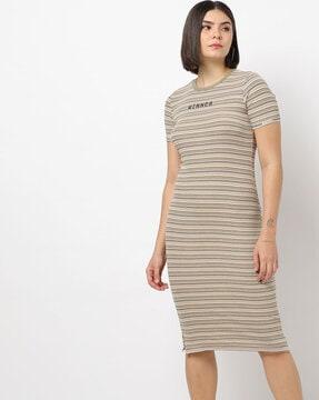 striper dress, off white, xs