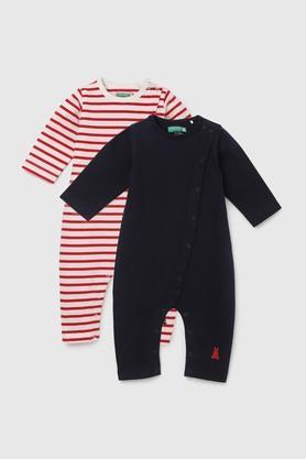 stripes cotton infant boys rompers - red
