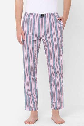 stripes cotton men's pyjamas - pink