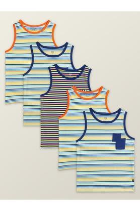 stripes-cotton-relaxed-fit-boys-vest---multi