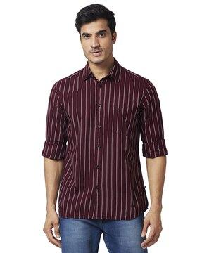 stripes-slim-fit-shirt-with-spread-collar