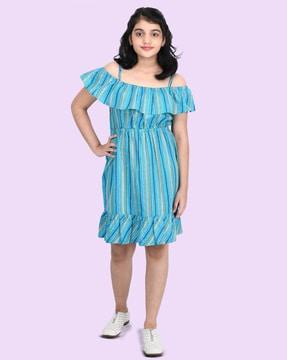 stripes a-line dress