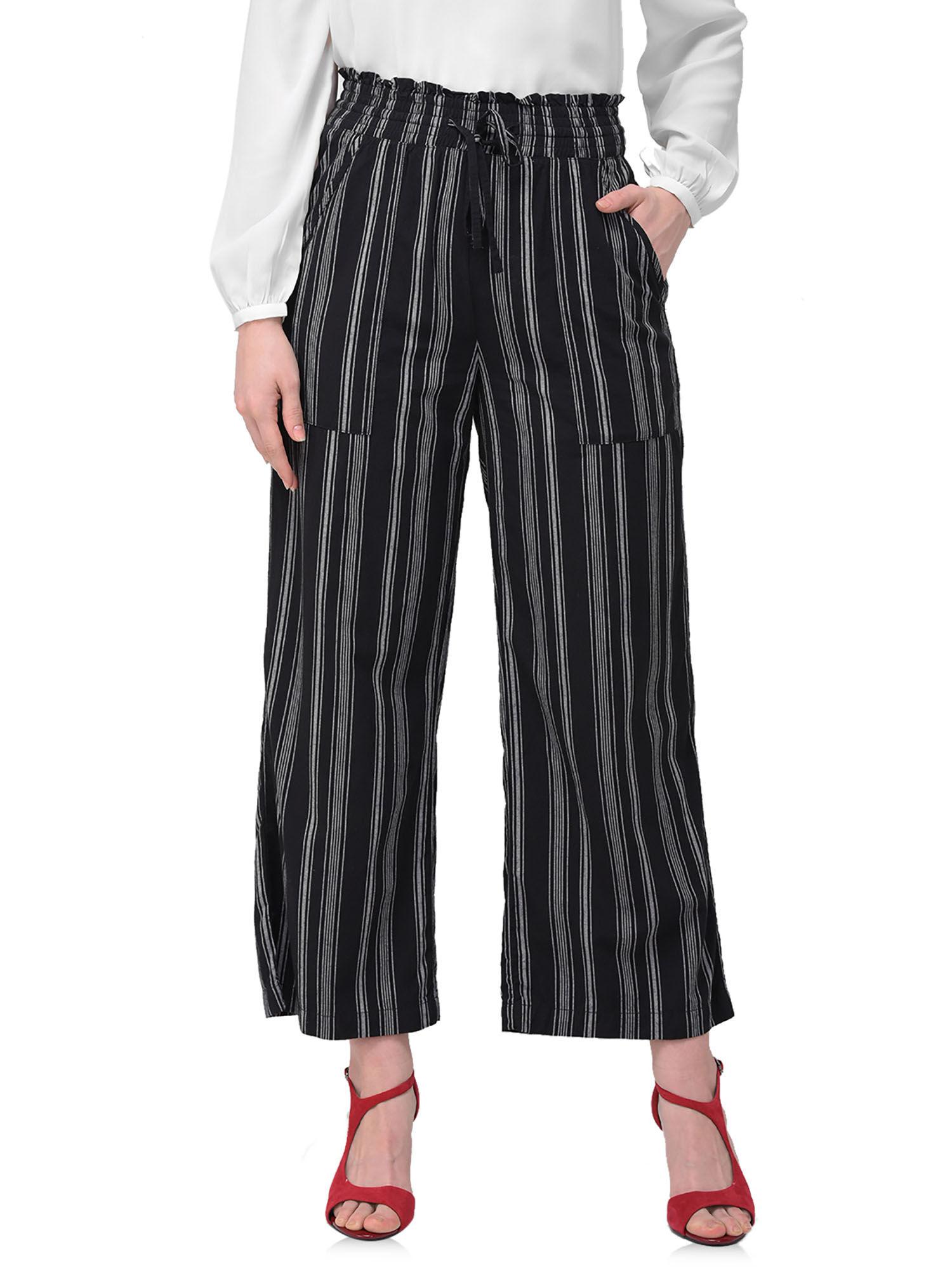 stripes black pant