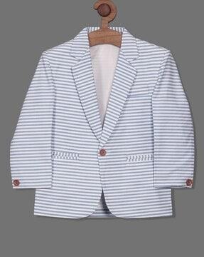stripes blazers with insert pockets