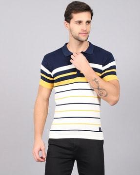 stripes collar t-shirt