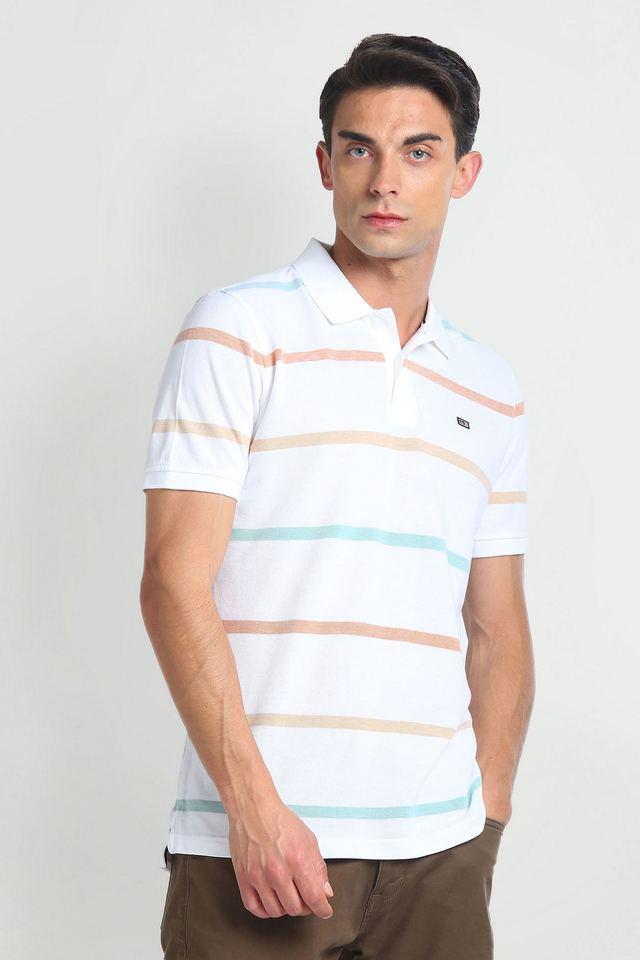 stripes cotton polo mens t-shirt