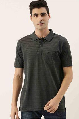stripes cotton regular fit men's t-shirt - grey