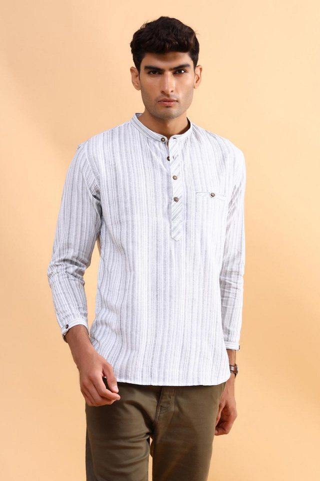 stripes cotton regular fit mens casual shirt