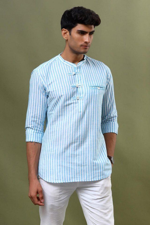 stripes cotton regular fit mens casual shirt