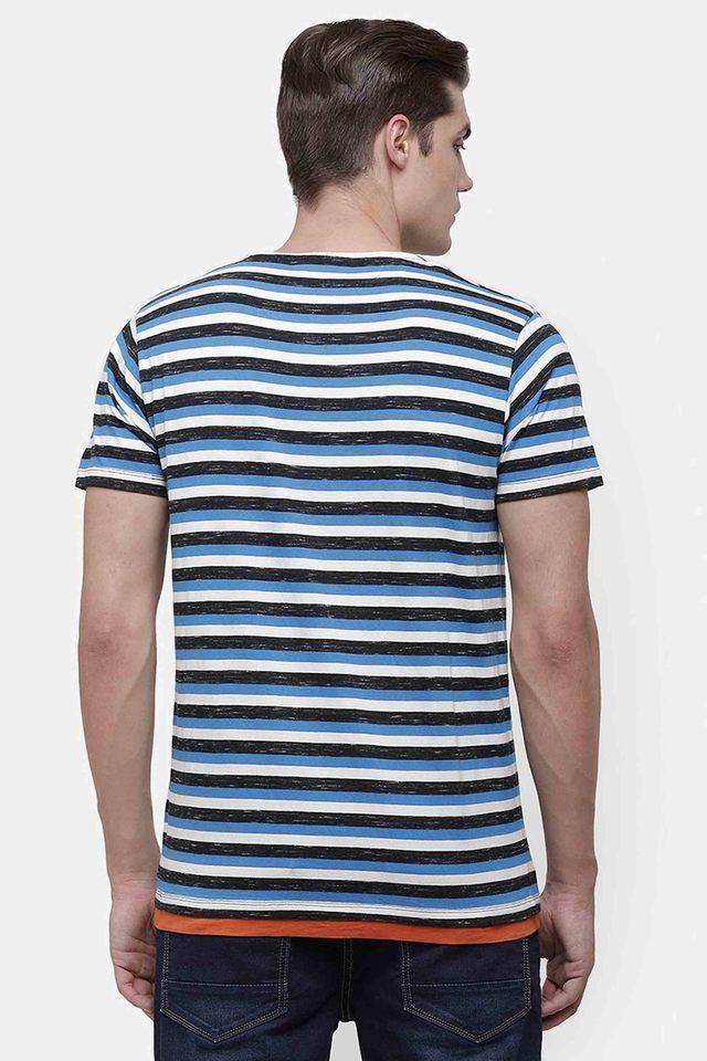 stripes cotton regular fit mens t-shirt