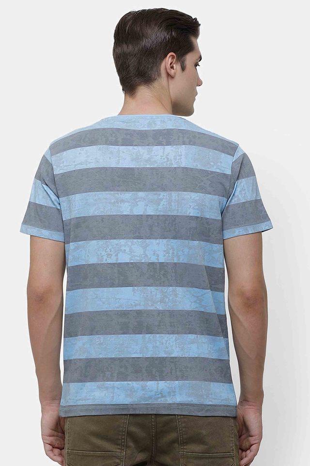 stripes cotton regular fit mens t-shirt