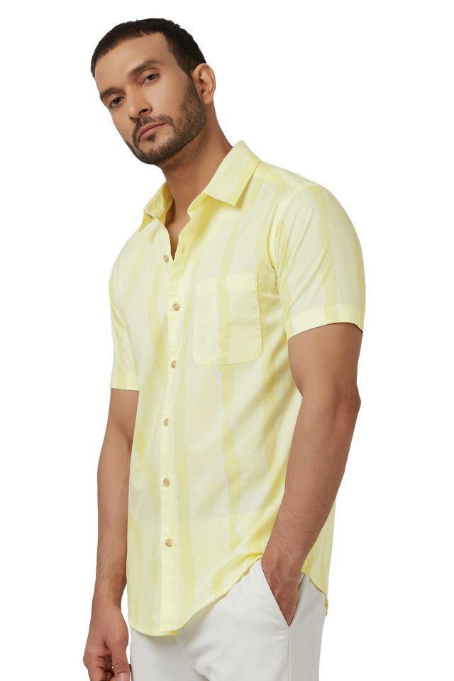 stripes cotton slim fit mens casual wear shirt