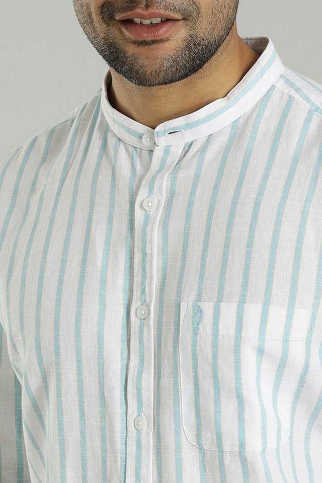 stripes cotton slim fit mens casual wear shirt