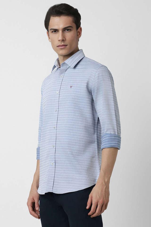 stripes cotton slim fit mens casual wear shirt