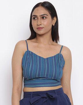 stripes crop top