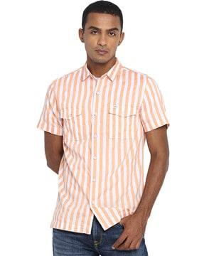 stripes half sleeves shirt