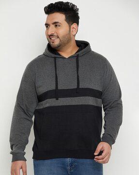 stripes hoodie with kangaroo pockets