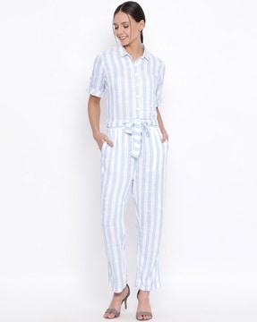 stripes jumpsuit