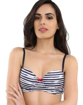 stripes lightly padded bra