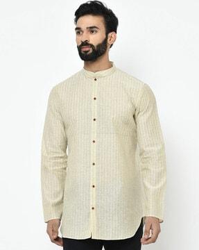 stripes mandarin neck kurta