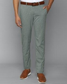 stripes mid rise trousers & pants