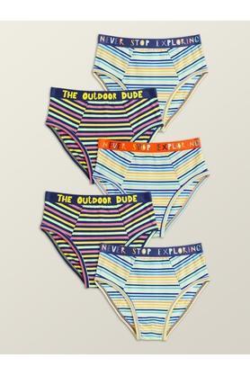 stripes modal relaxed fit boys briefs - multi