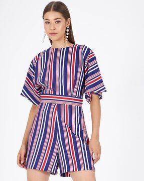 stripes playsuit