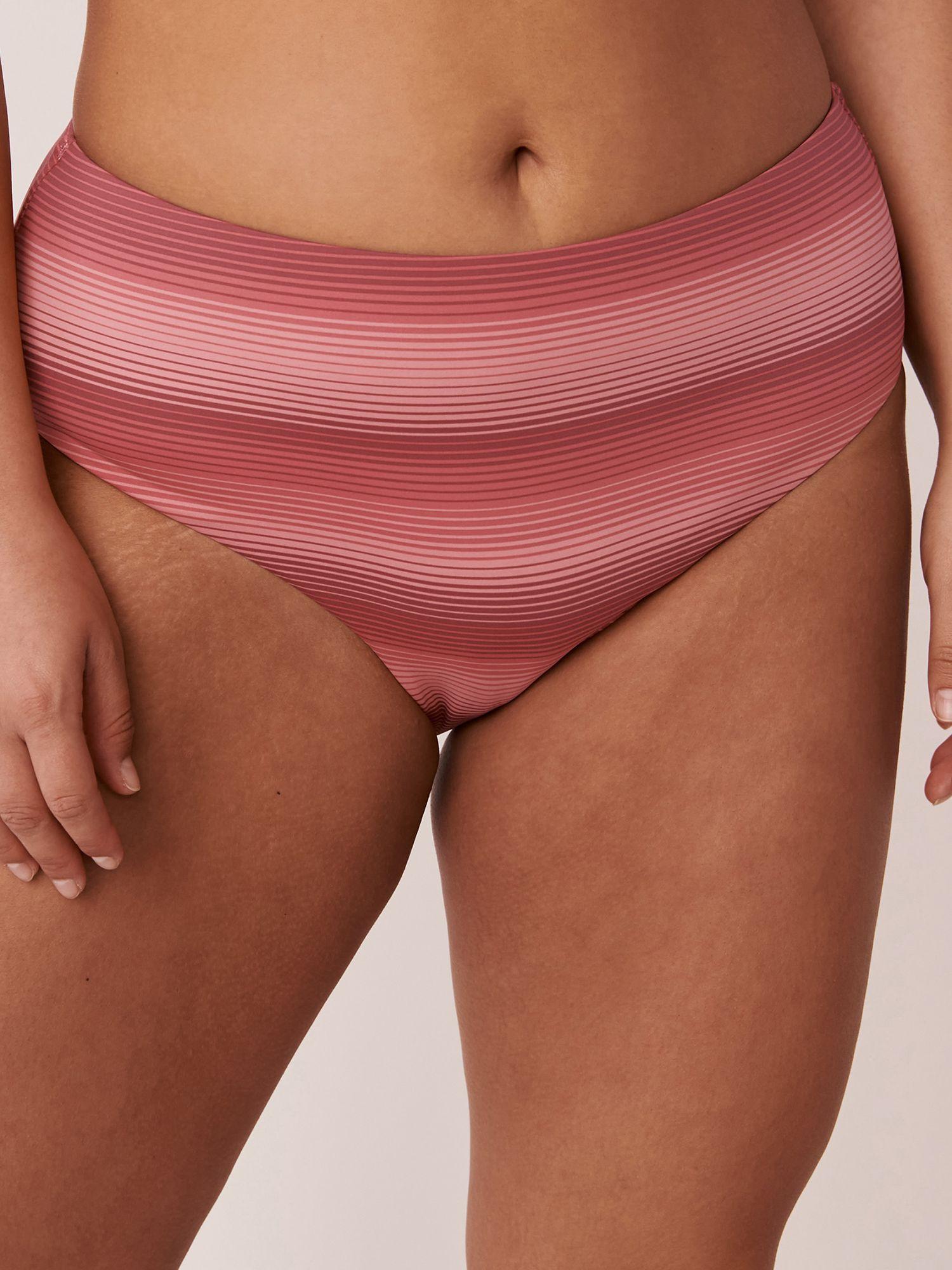 stripes recycled fibers mid waist bikini bottom