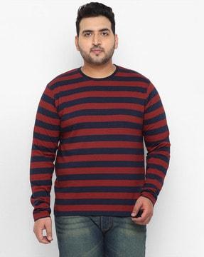 stripes regular fit crew- neck t-shirt