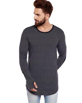 stripes regular fit crew- neck t-shirt