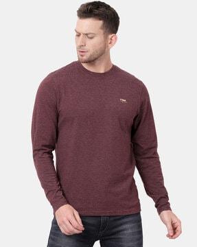 stripes regular fit crew neck t-shirt