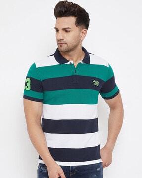 stripes regular fit polo t-shirt