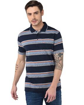 stripes regular fit polo t-shirt