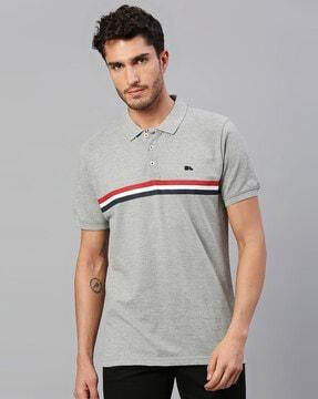 stripes regular fit polo t-shirt