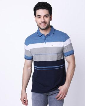 stripes regular fit polo t-shirt