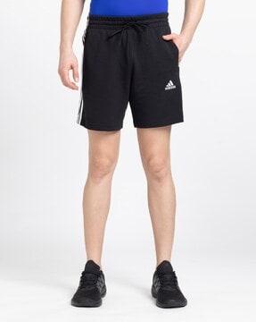 stripes regular fit shorts with insert pockets