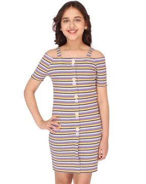 stripes shift dress