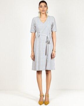 stripes shift dress