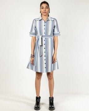 stripes shirt dress