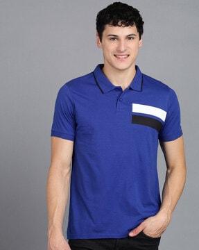 stripes slim fit polo t-shirt