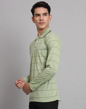 stripes slim fit polo t-shirt