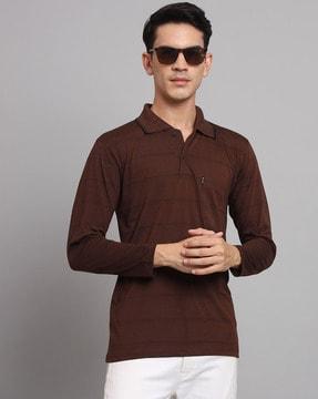 stripes slim fit polo t-shirt