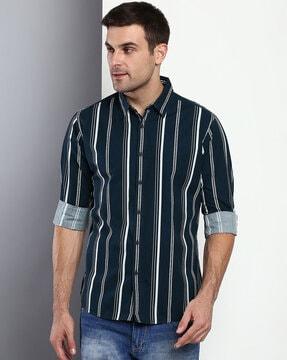 stripes slim fit shirt